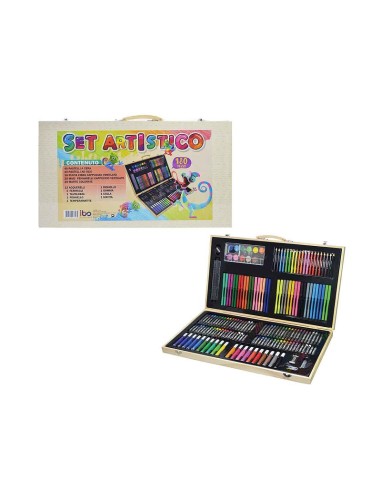 VALIGETTA IN LEGNO SET ARTISTICO 180 PZ.