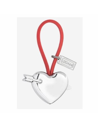 LEGAMI PORTACHIAVI IN ZINCO CON CORDINO IN SILICONE CUORE E FRECCIA