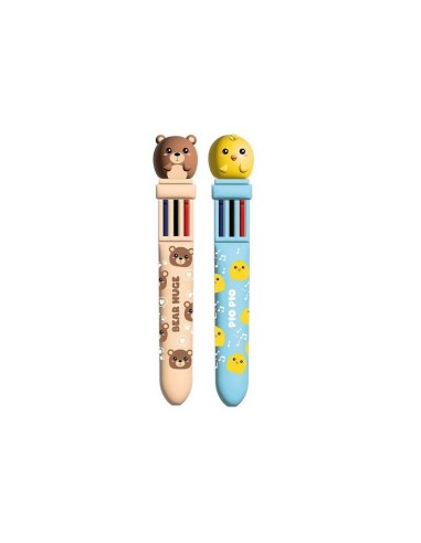 PENNA MULTICOLORE 10 COLORI - BEAR & PIO PIO