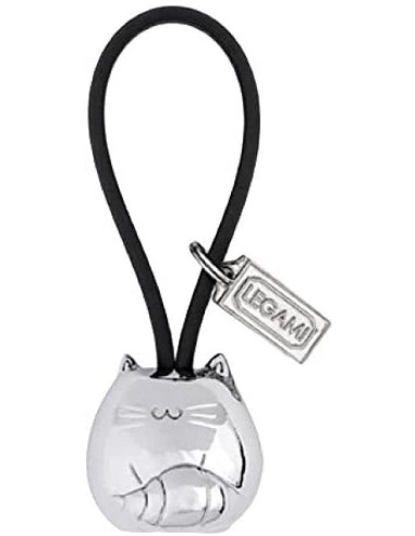 LEGAMI PORTACHIAVI IN ZINCO CON CORDINO IN SILICONE GATTO