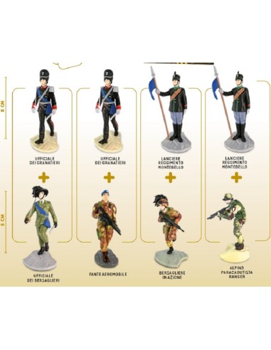 SOLDATINI ESERCITO ITALIANO 8cm CONFEZIONE DA 2