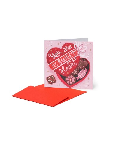 BIGLIETTO D'AUGURI SAN VALENTINO PICCOLO - SCATOLA DI CIOCCOLATINI