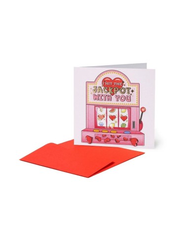 BIGLIETTO D'AUGURI LEGAMI SAN VALENTINO PICCOLO - SLOT MACHINE 