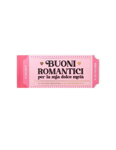 BLOCCHETTO DA 24 VOUCHER LEGAMI - ROMANTICI