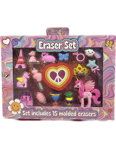ERASER SET CON 15 GOMME DA CANCELLARE 