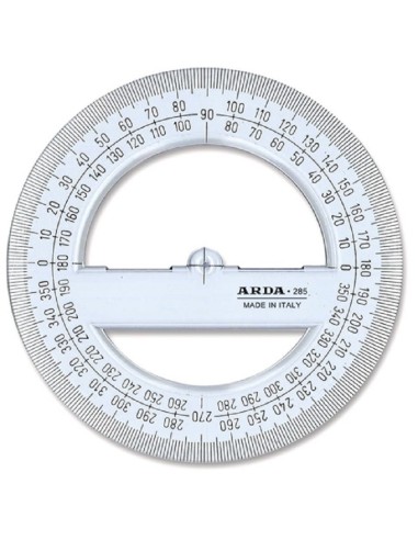 GONIOMETRO 360° 12cm ARDA GRADUAZIONE INCISA