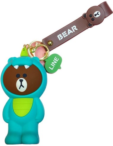 PORTACHIAVI DA POLSO CON CERNIERA LINE FRIENDS ORSETTO T-REX 