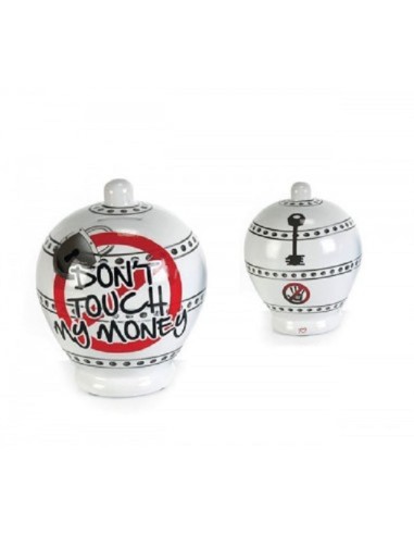 SALVADANAIO IN CERAMICA - DON'T TOUCH MY MONEY