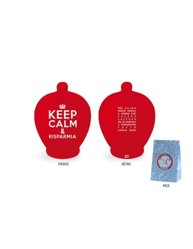 SALVADANAIO IN CERAMICA - KEEP CALM & RISPARMIA
