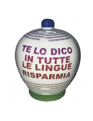 SALVADANAIO IN CERAMICA - TE LO DICO IN TUTTE LE LINGUE