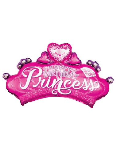 PALLONCINO MYLAR HAPPY BIRTHDAY 32in/81cm - PRINCESS