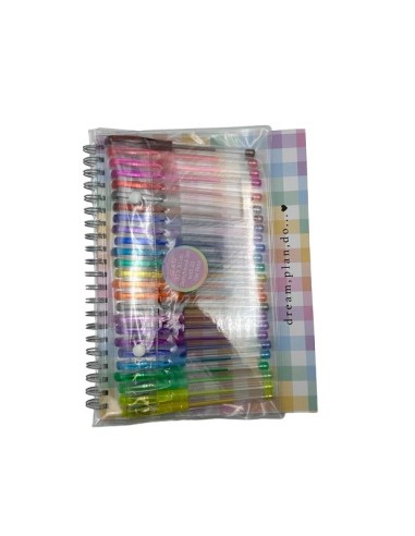 SKETCHBOOK SET CON 25 PENNE GEL