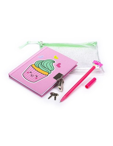 DIARIO SEGRETO CUPCAKE CON PENNA DONUTS TRI-COASTAL