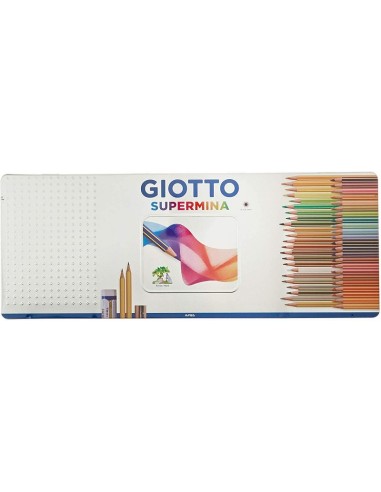 PASTELLI GIOTTO SUPERMINA SCATOLA IN LATTA 46+2