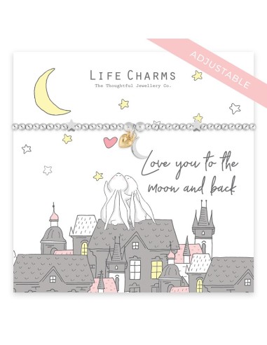 BRACCIALETTO LIFE CHARM LOVE YOU TO MOON AND BACK