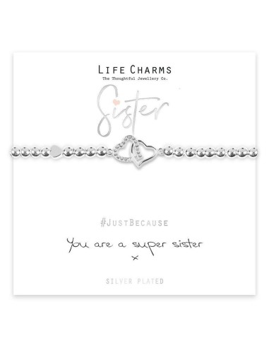 BRACCIALETTO LIFE CHARM SUPER SISTER