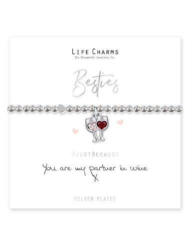 BRACCIALETTO LIFE CHARM PARTNERS IN WINE