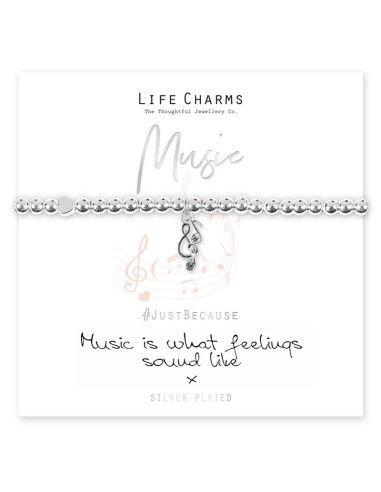 BRACCIALETTO LIFE CHARM MUSIC IS WHAT FEELINGS SOUND LIKE
