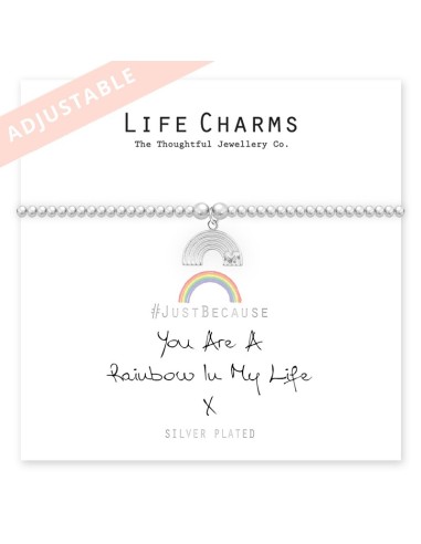 BRACCIALETTO LIFE CHARM YOU ARE A RAINBOW IN MY LIFE