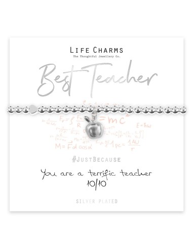 BRACCIALETTO LIFE CHARM TERRIFIC TEACHER