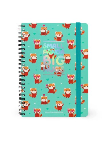 QUADERNO A5 A RIGHE CON SPIRALE LEGAMI RED PANDA