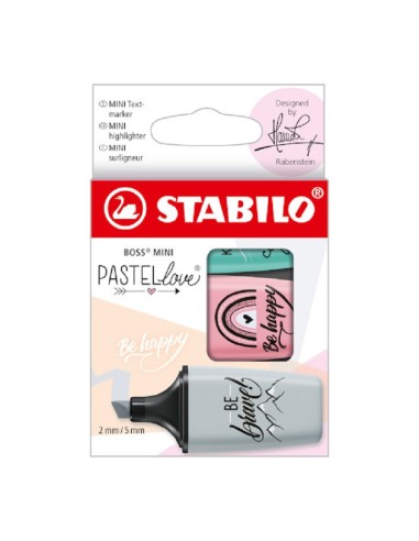 EVIDENZIATORI STABILO BOSS MINI PASTELLOVE CONF. DA 3