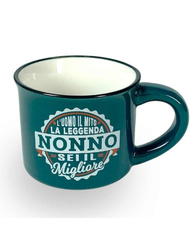 TAZZINA DA CAFFE' VERDE CON NOME - NONNO