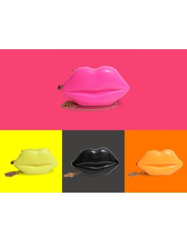 POUCH IN PVC FLUO CON TRACOLLA IN ACCIAIO COLOR ORO