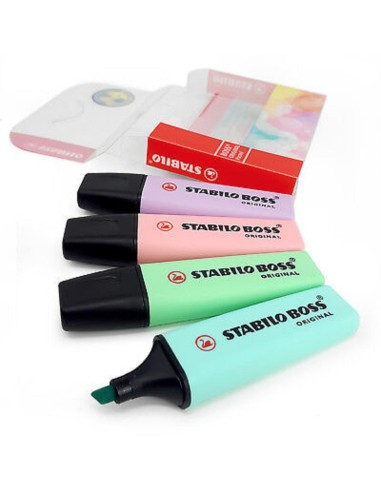 SET 4 EVIDENZIATORI STABILO BOSS ORIGINAL