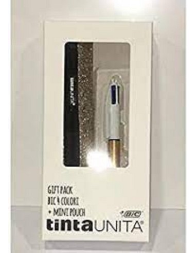 ASTUCCIO TINTA UNITA E PENNA BIC 4 COLORI
