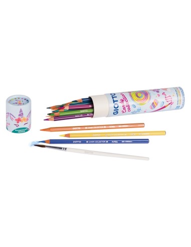 TUBO 18 PASTELLI ACQUERELLABILI GIOTTO CANDY COLLECTION