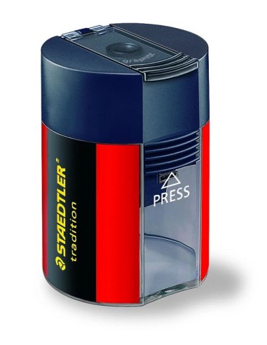 TEMPERAMATITE UN FORO STAEDTLER CON SERBATOIO ROSSO/NERO