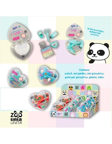 MINI SET SCRIVANIA TINTA UNITA ZOO 