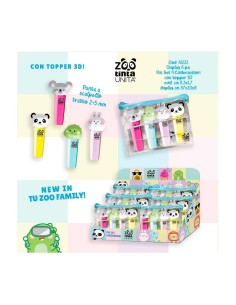 ASTUCCIO 4 EVIDENZIATORI TINTA UNITA ZOO