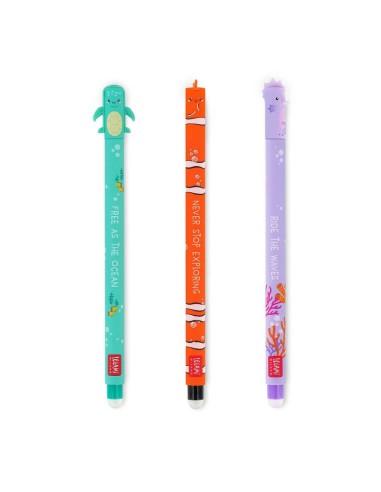 SET DI 3 PENNE GEL CANCELLABILI LEGAMI - UNDER THE SEA