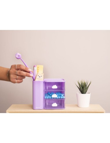 ORGANIZER DA SCRIVANIA PORTAOGGETTI COLOURBOOK VIOLA