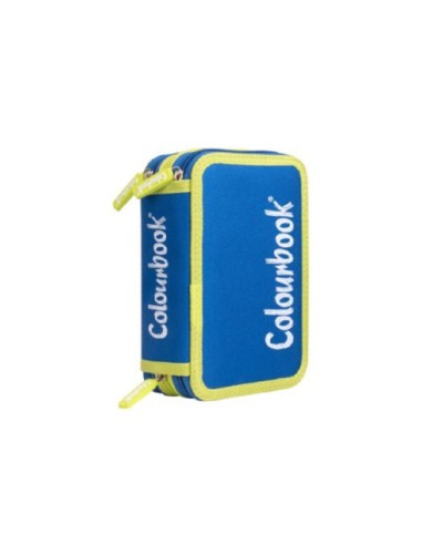 ASTUCCIO 3 ZIP BICOLOR BLU COLOURBOOK