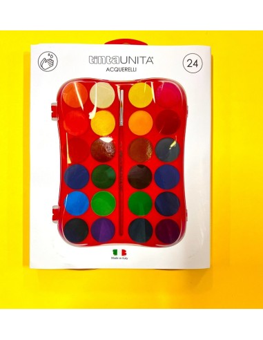CONFEZIONE ACQUERELLI TINTA UNITA 24 COLORI