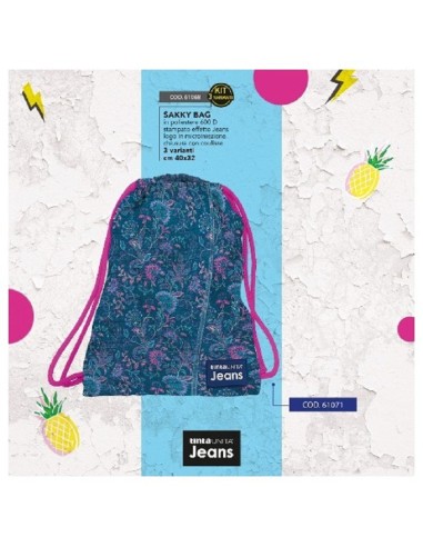 SAKKY BAG TINTA UNITA JEANS FLOWER