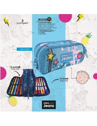 ASTUCCIO WINGS TINTA UNITA JEANS GENZ
