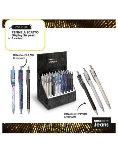 PENNA A SCATTO TINTA UNITA JEANS