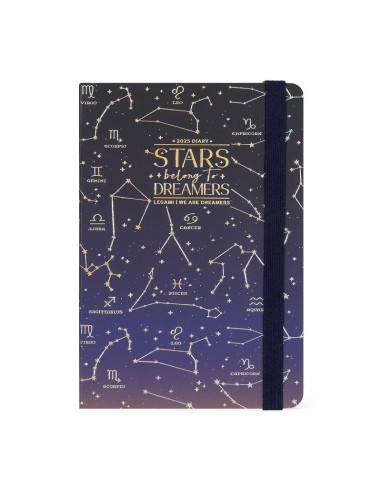 AGENDA 12 MESI LEGAMI 2025 MEDIUM WEEKLY DIARY - STARS
