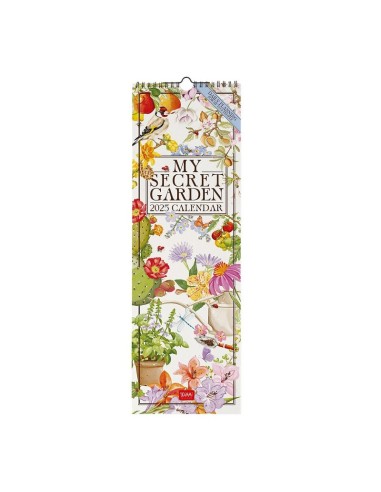 CALENDARIO DA PARETE LEGAMI 2025 - 16x49 - MY SECRET GARDEN