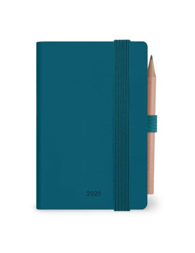 AGENDA 12 MESI LEGAMI 2025 - MINI BIGIORNALIERO TEAL BLUE