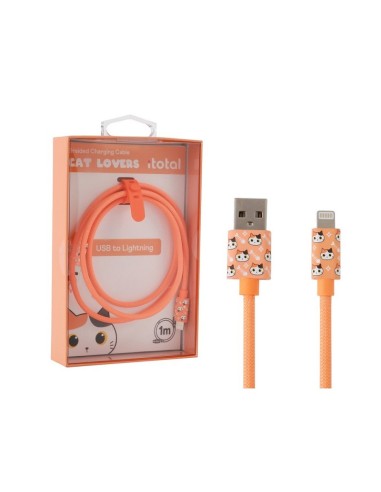 CAVO USB TO LIGHTNING ARANCIO CAT 1 MT
