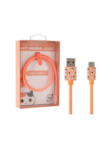 CAVO USB TO USB-C ARANCIO 1 MT