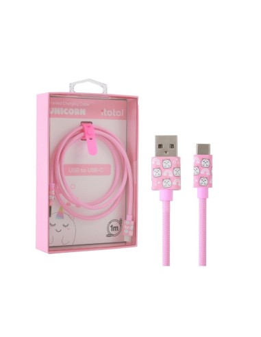 CAVO USB TO USB-C UNICORN ROSA 1 MT
