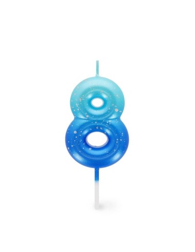 CANDELA PER COMPLEANNO LEGAMI - 8 BLU