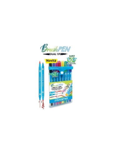 BRUSH PEN DUAL TIP BOX 8 PZ MITAMA