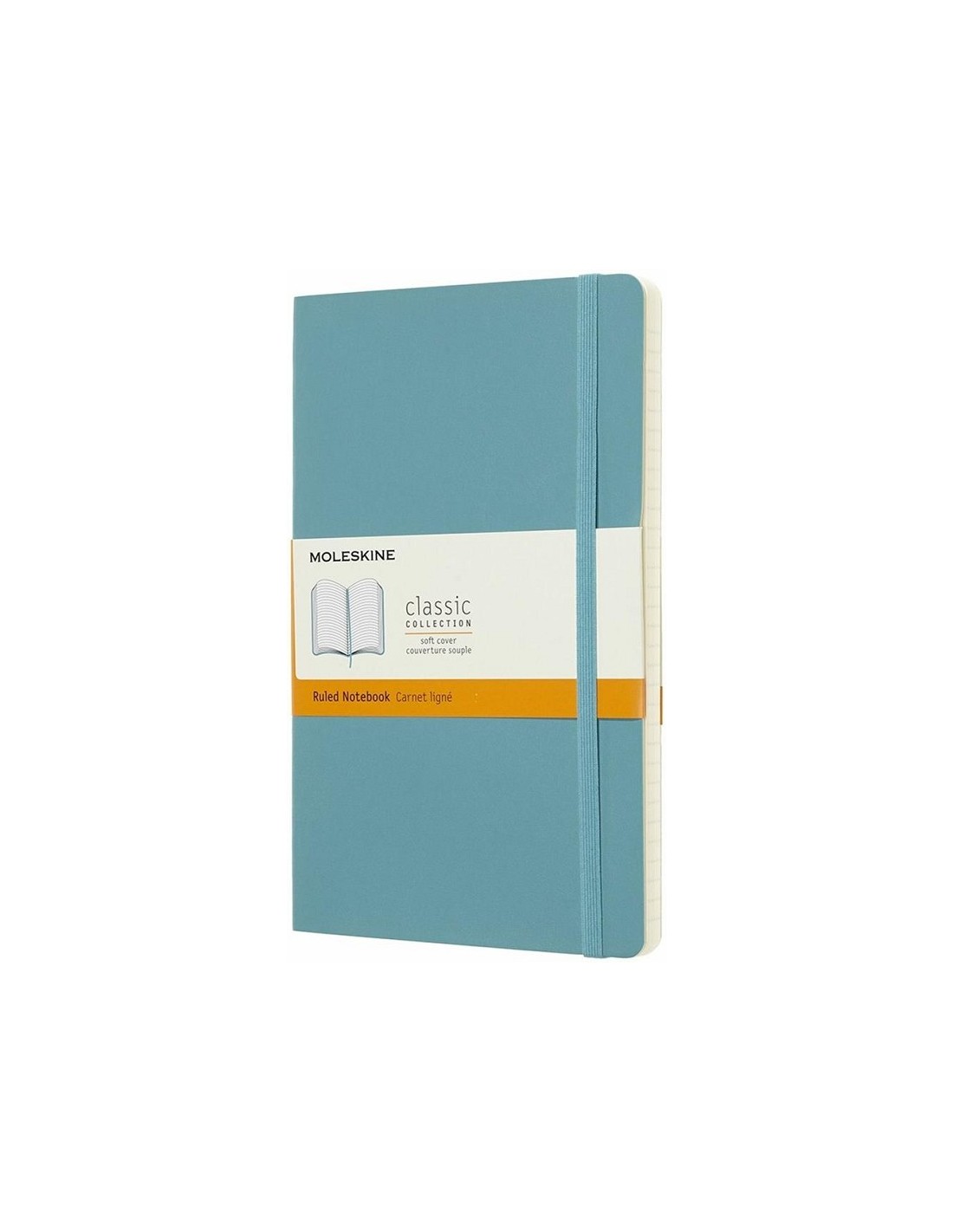 TACCUINO MOLESKINE COPERTINA SOFT TURCHESE - 192 PG.RIGHE 13x21cm